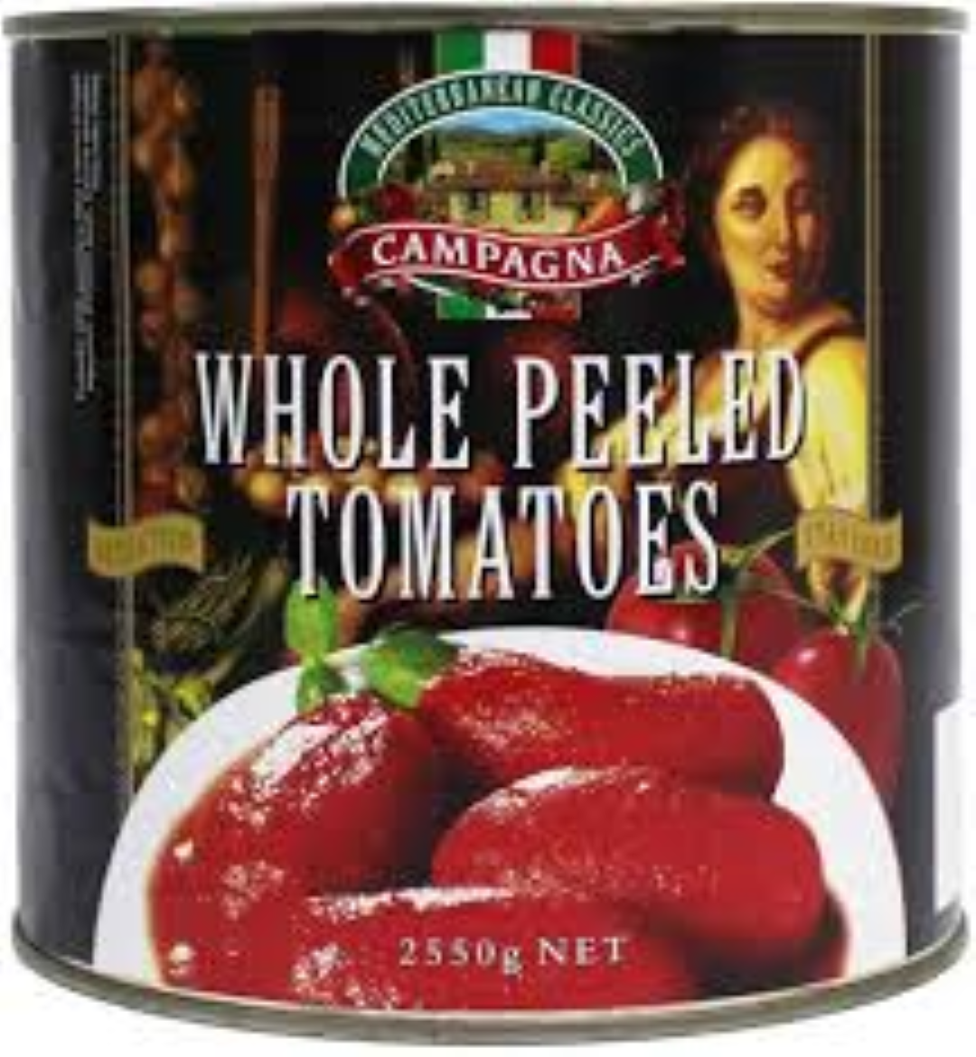 CAMPAGNA WHOLE PEELED TOMATOES 2550G